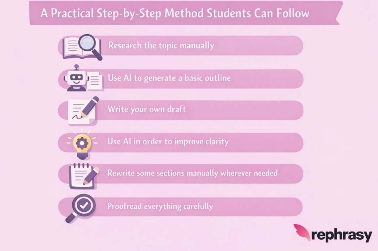 Step by Step how to use AI for essays