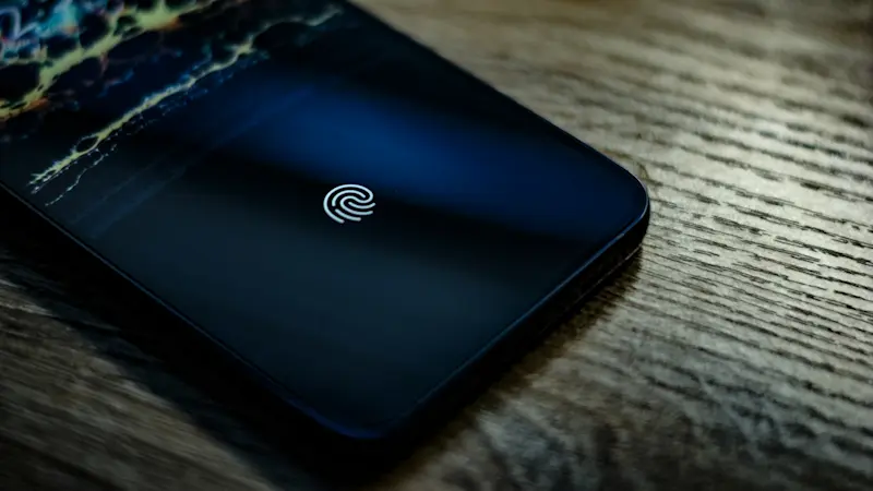 Mobiltelefon med fingeravtrycksläsare