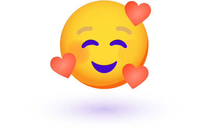 Icon - hearted face