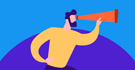 Image of man looking through telescope