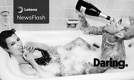 Ellen Von Unwerth Photo of Kravis with Latana NewsFlash (thumbnail)