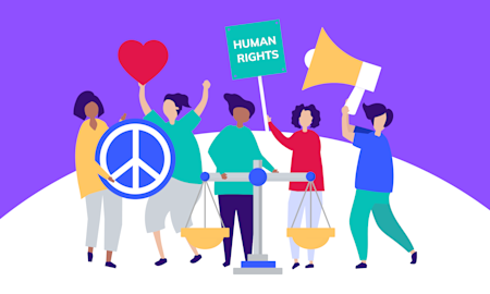 People holding signs protesting for a cause