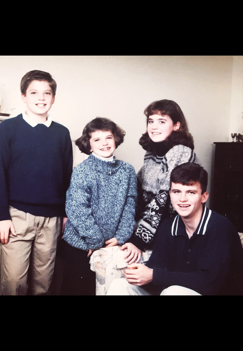 Our story Meg, Kath, and their siblings, all in Sweaters