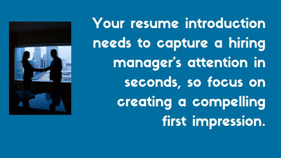 Resume introduction 2