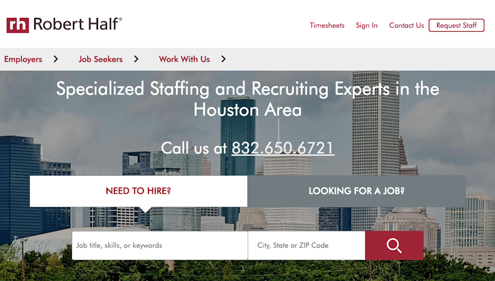 Robert Half Recruiting Experts in the Houston Area