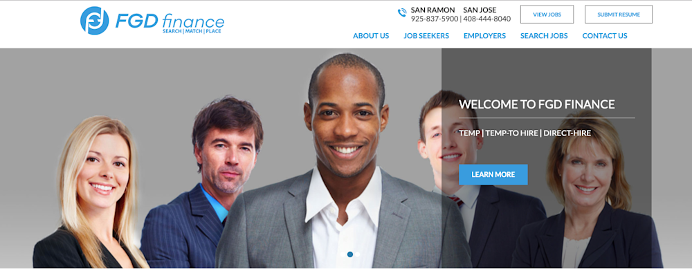 FGD Finance website Search match place
