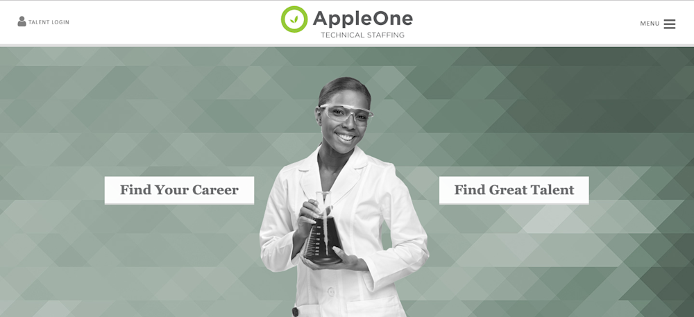 AppleOne Technical Staffing website