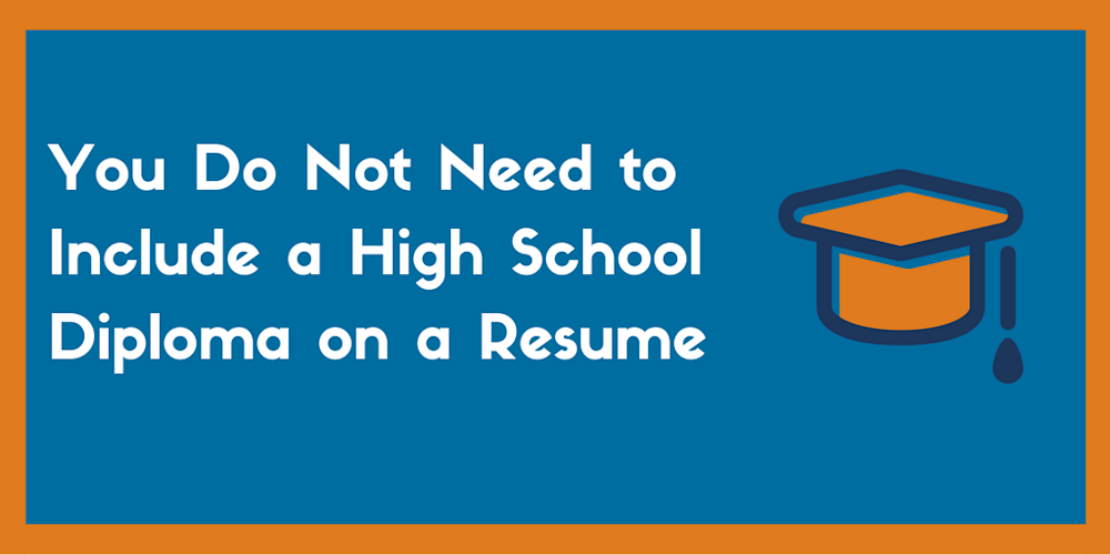 high school diploma on a resume