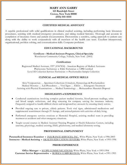 Functional resume format