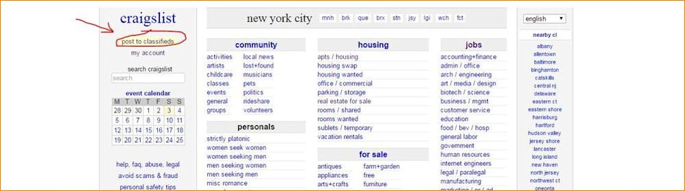 Craigslist post resume