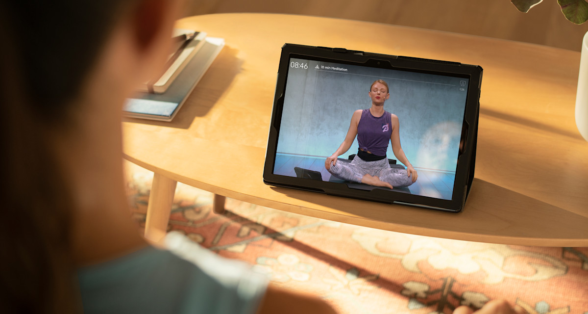 A meditation class on the Peloton App.