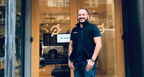 Johnny in front of Showroom, fall 2019