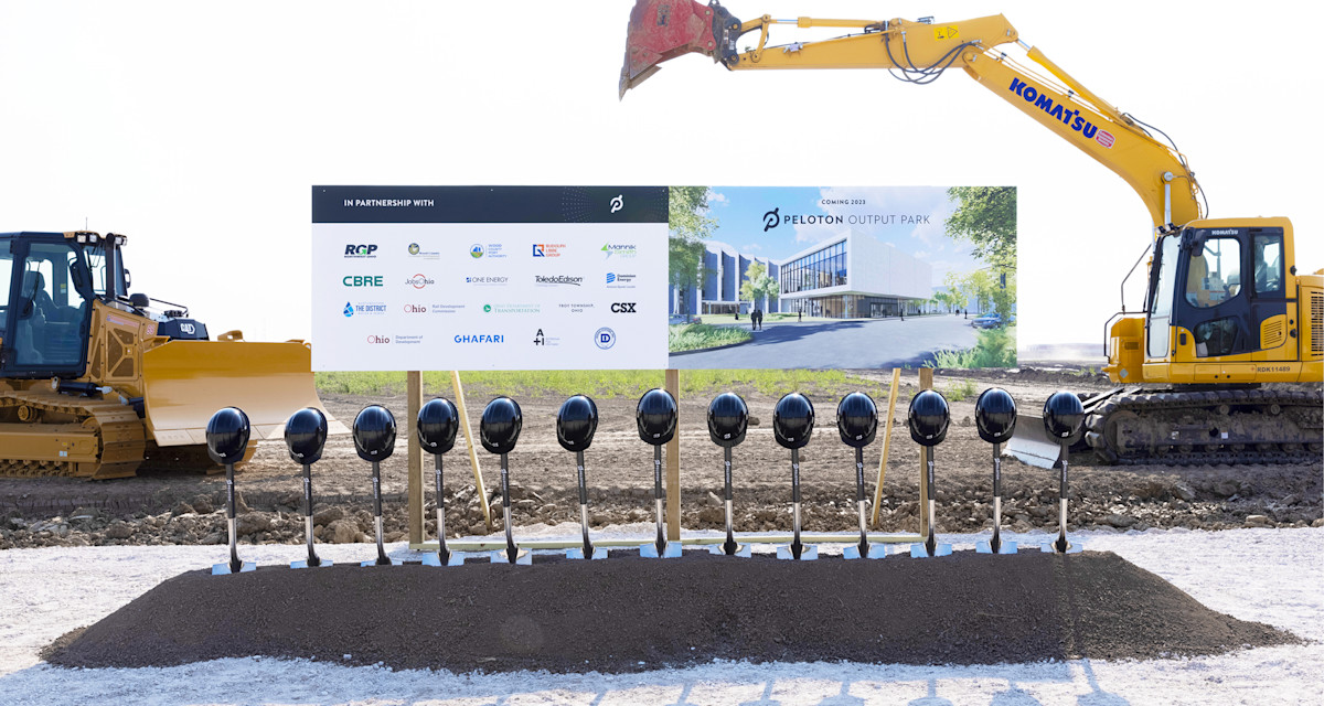 POP groundbreaking shovels and signs.