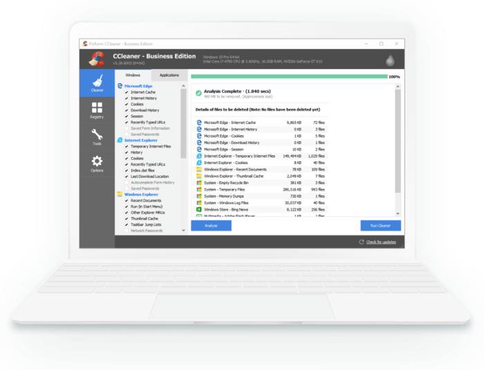 CCleaner Business on PC CCleaner Business on PC
