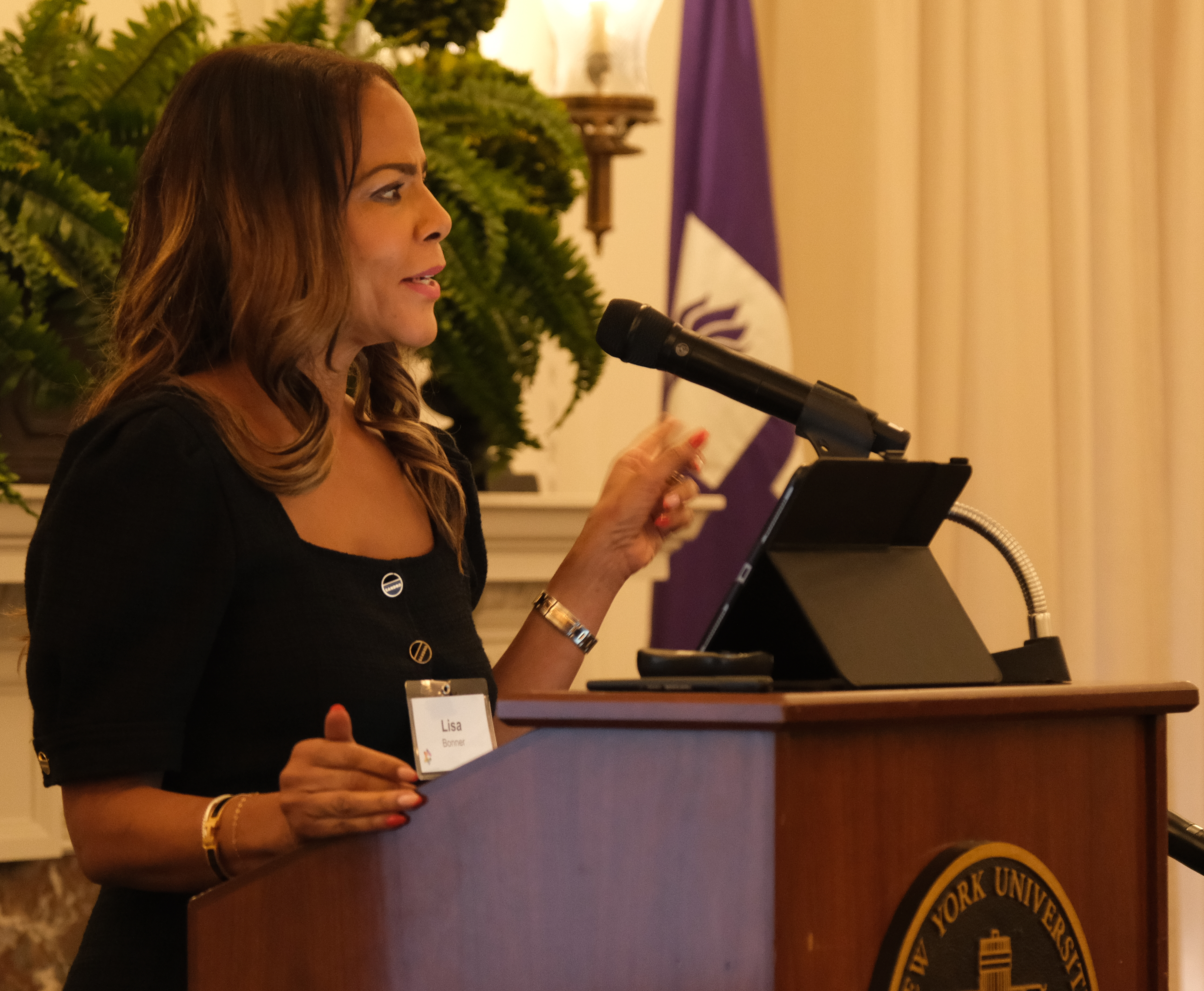 Lisa Bonner delivers her keynote on day two.