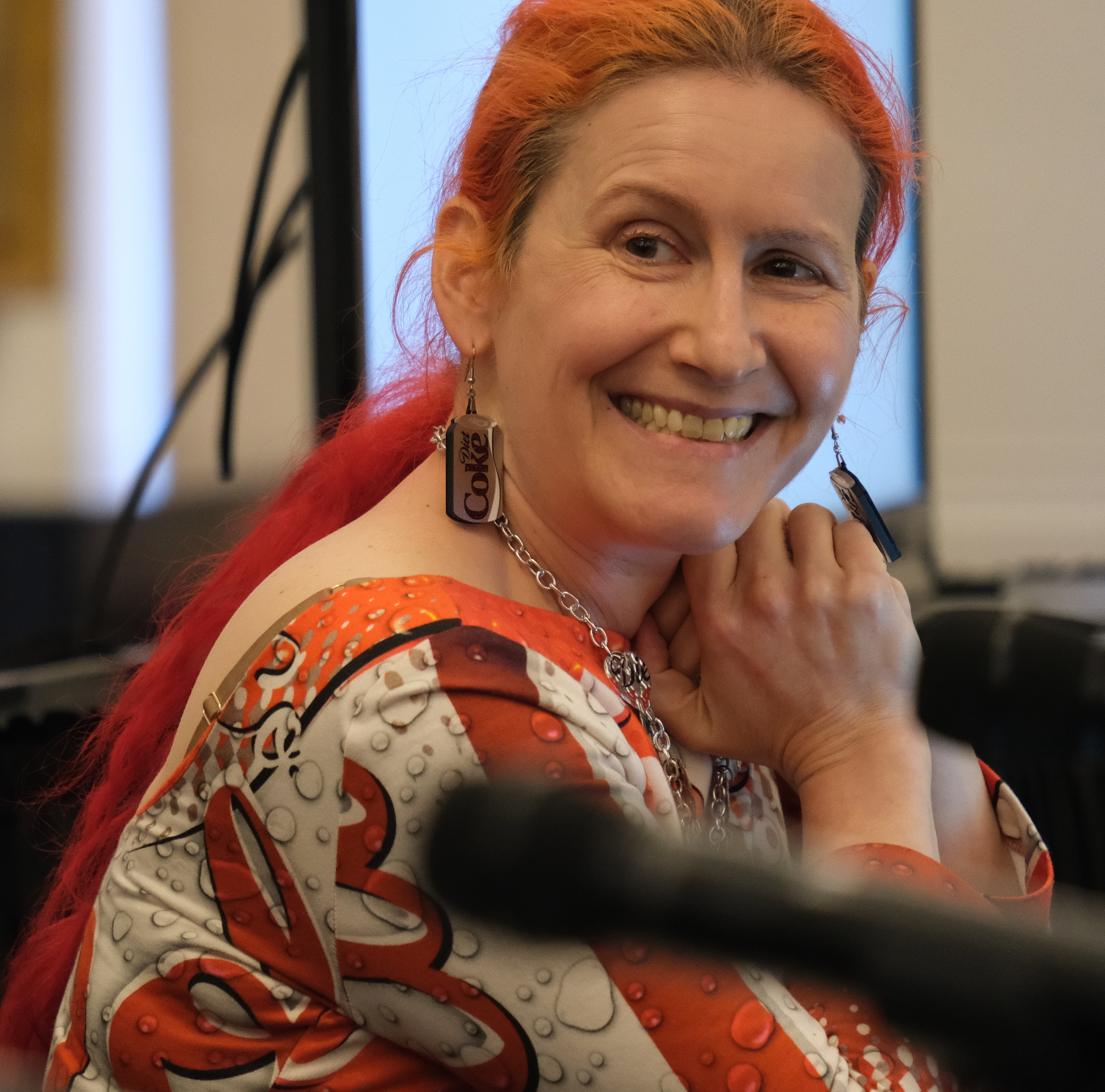 Professor Rebecca Tushnet sports her trademark look