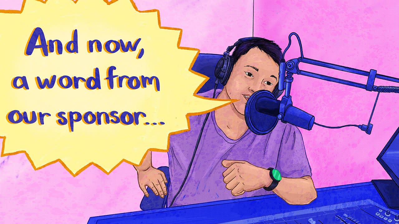 The Appeal of Host-Read Ads, Illustration by Michelle Kondrich The Appeal of Host-Read Ads, Illustration by Michelle Kondrich
