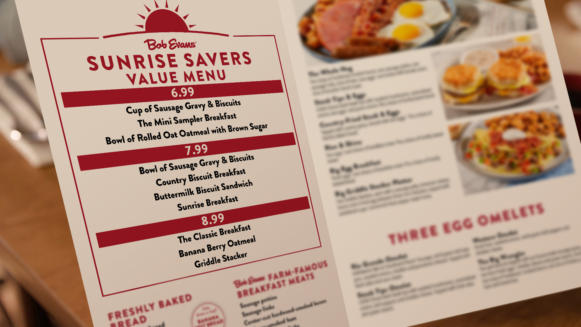 Sunrise Savers Menu Shot