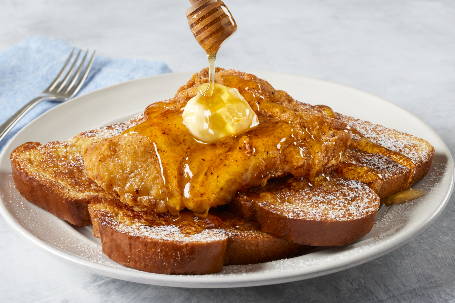 Honey butter chicken and French toast