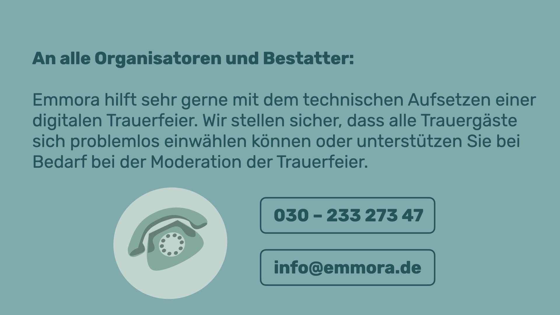 Emmora hilft bei der digitalen Organisation Emmora hilft bei der digitalen Organisation