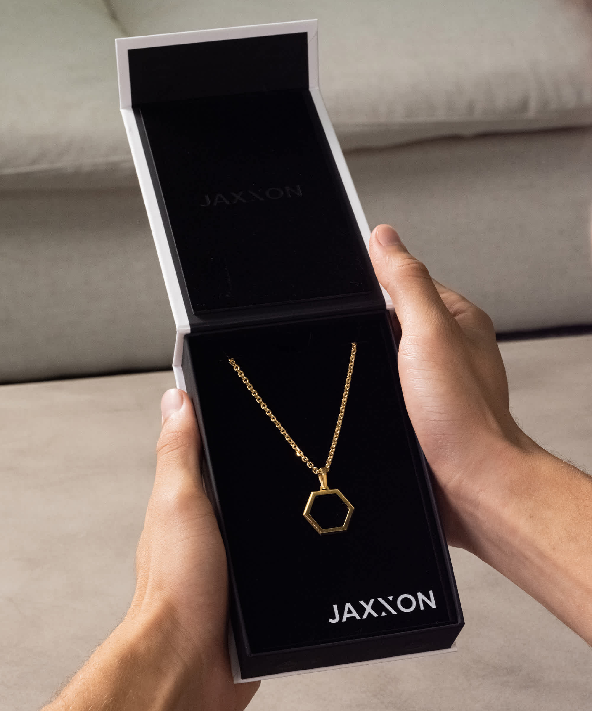 Handcrafted - Gold Helix Pendant Necklace