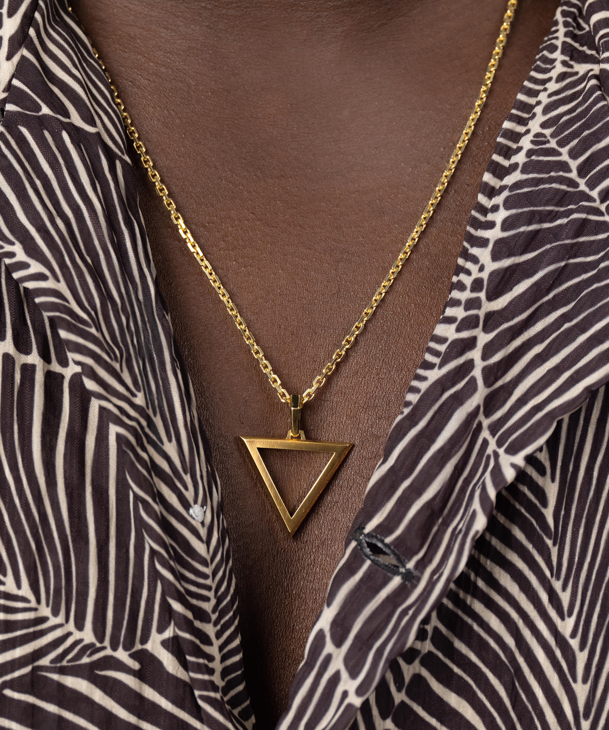 Chain Included - Gold Trinity Pendant Necklace
