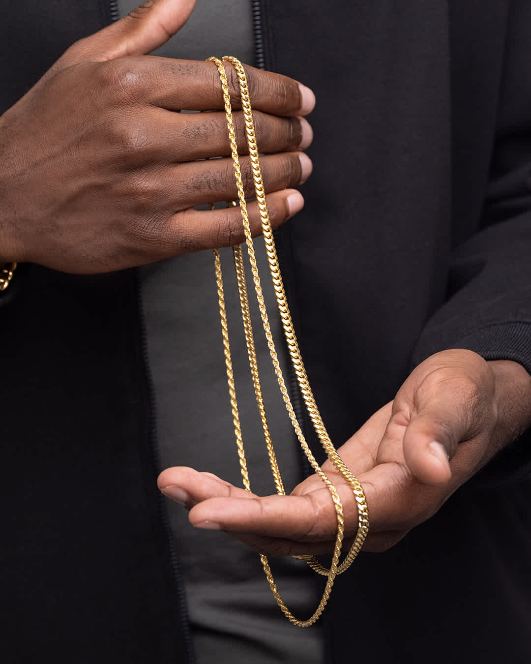Timeless Style - Cuban + Rope Gold Bonded