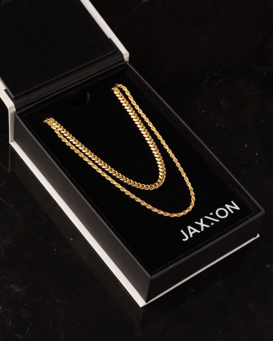 Italian-Made - Cuban + Rope Gold Bonded