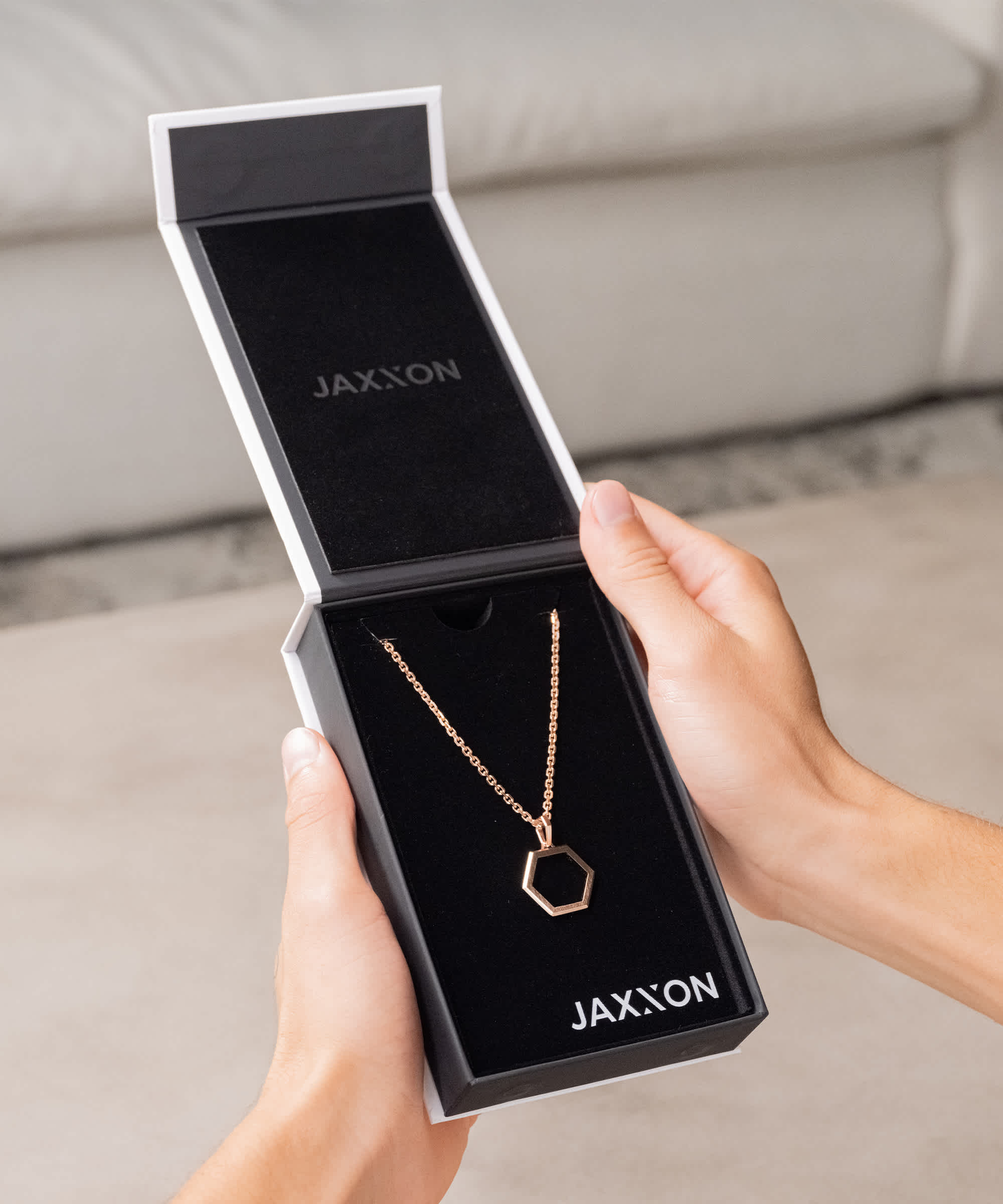 Handcrafted - Rose Gold Helix Pendant Necklace