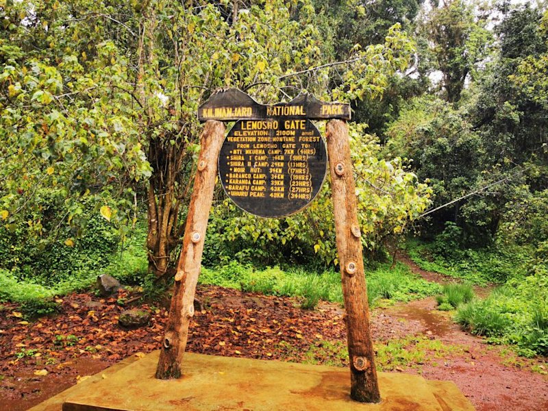 Mti Mkubwa campsite sign