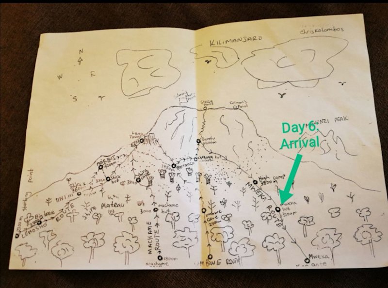 Map of Kilimanjaro