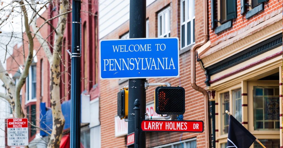 Welcome to Pennsylvania street sign | Swyft Filings