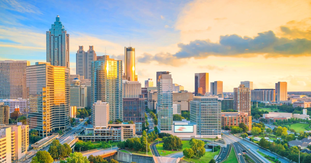 Atlanta City skyline at sunset | Swyft Filings