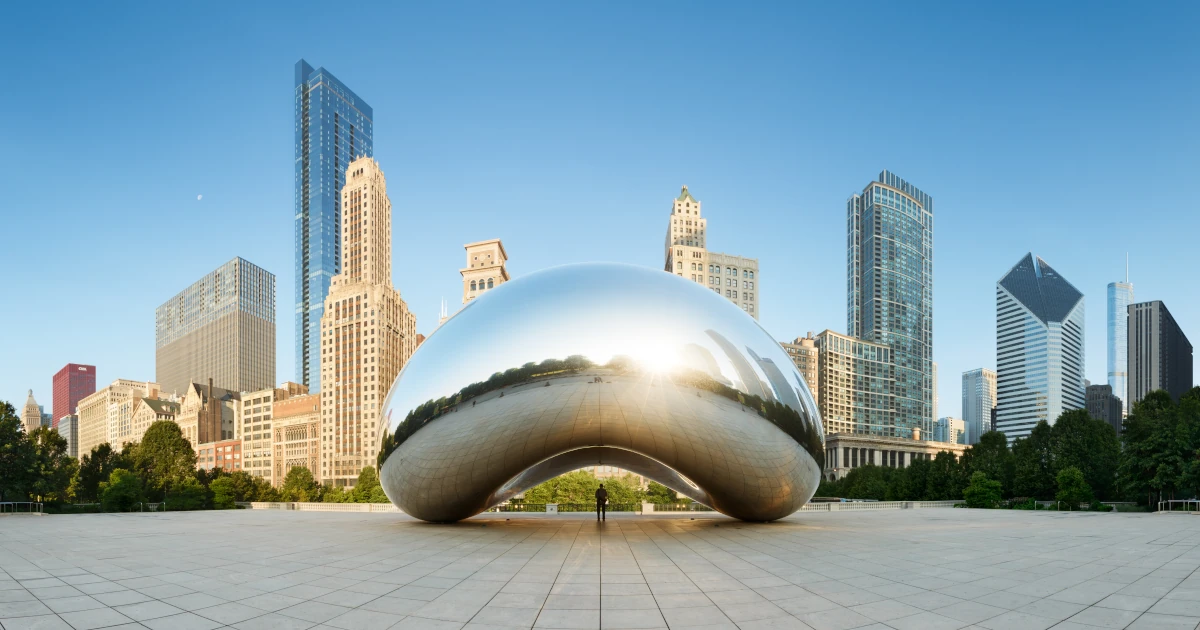 The bean statue in downtown Chicago | Swyft Filings