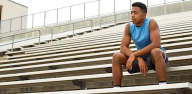 Male reflecting on transition in sports