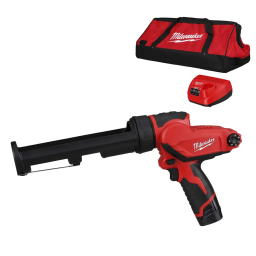 Milwaukee M12PCG/310-210B 12V Sub Compact Caulking Gun with 1 x 2.0Ah Battery 310ml