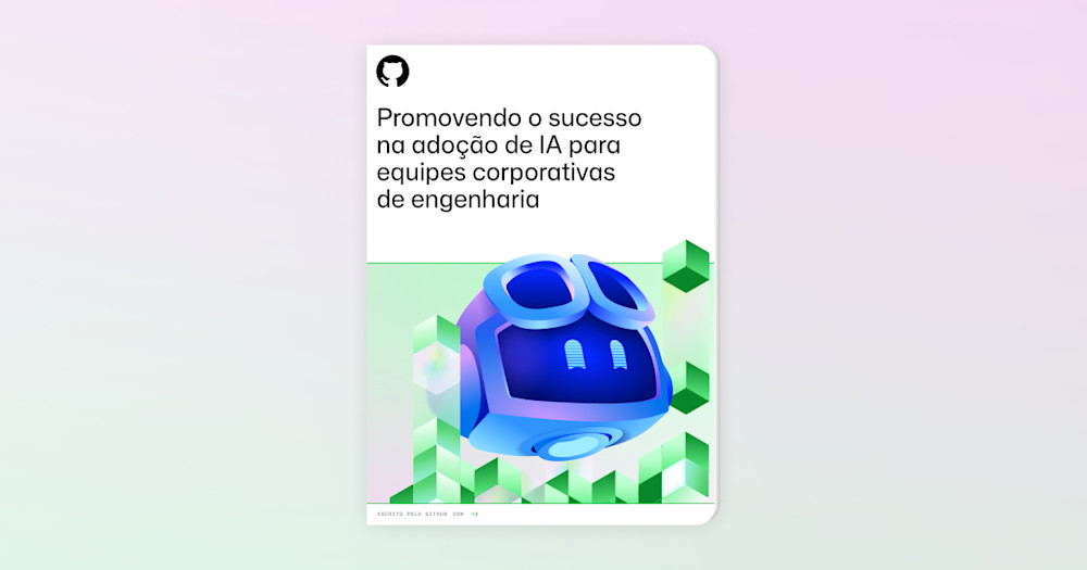 A landscape image with a light-color, blurred background featuring Enterprise-themed shapes and illustrations. In the foreground, there is a text that reads "How enterprise engineering teams can successfully adopt AI."