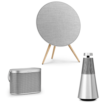 Beosound A5, A9 and Beosound 2 in aluminium