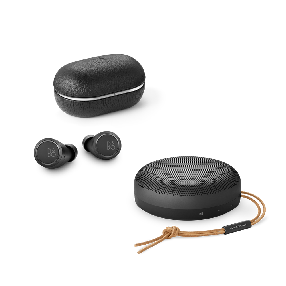 Beoplay E8 and Beosound A1 Bundle Black