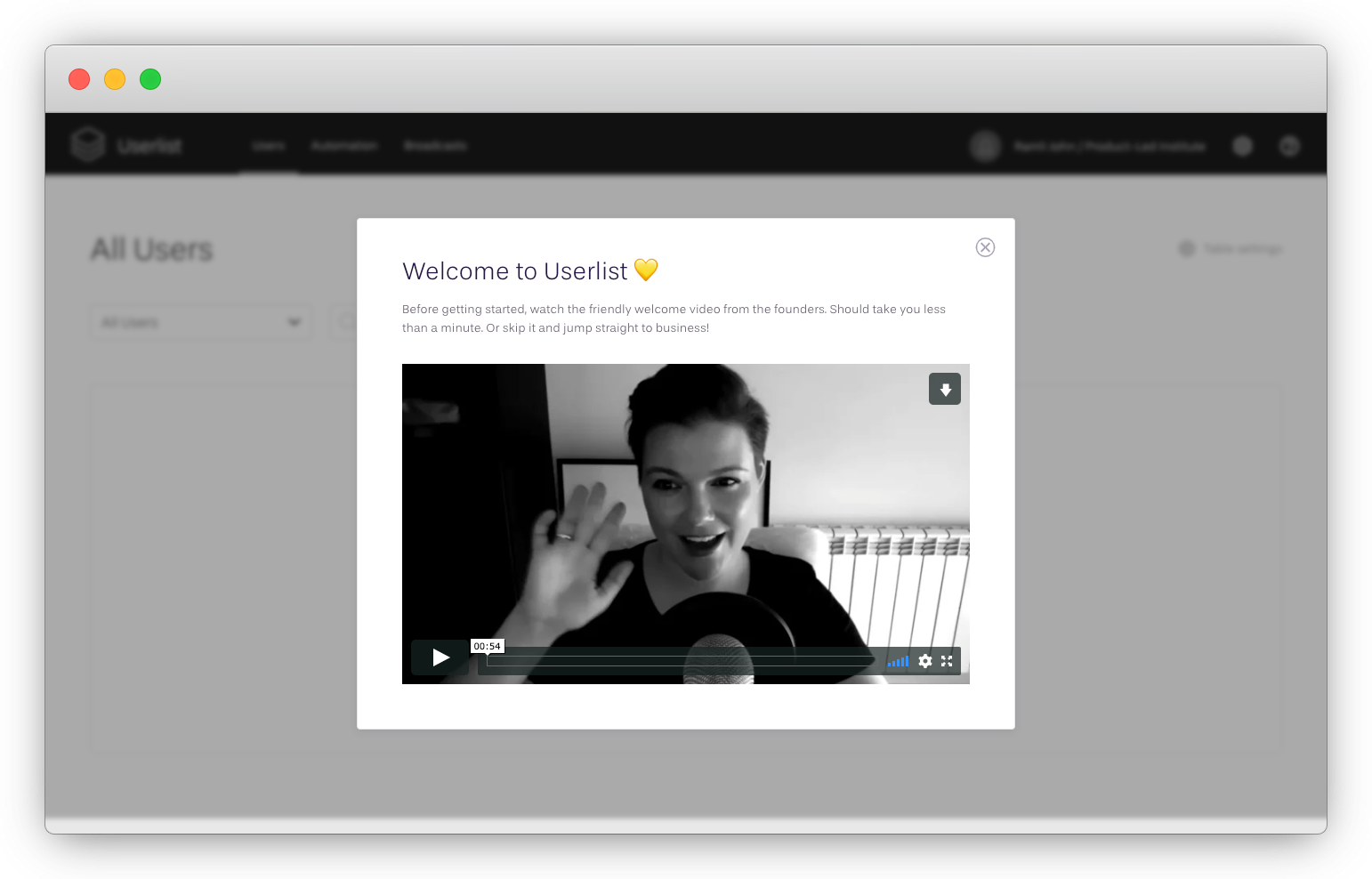 Userlist personalized user onboarding experience Userlist personalized user onboarding experience