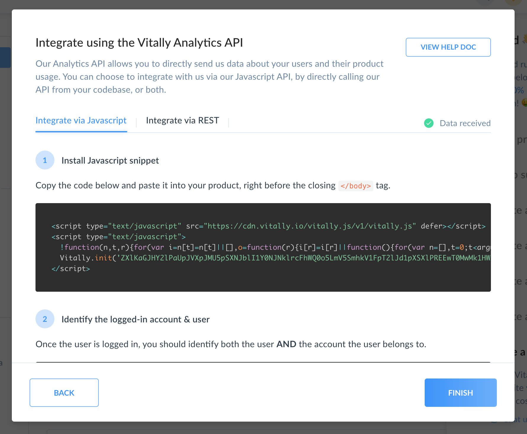 Javascript API instructions
