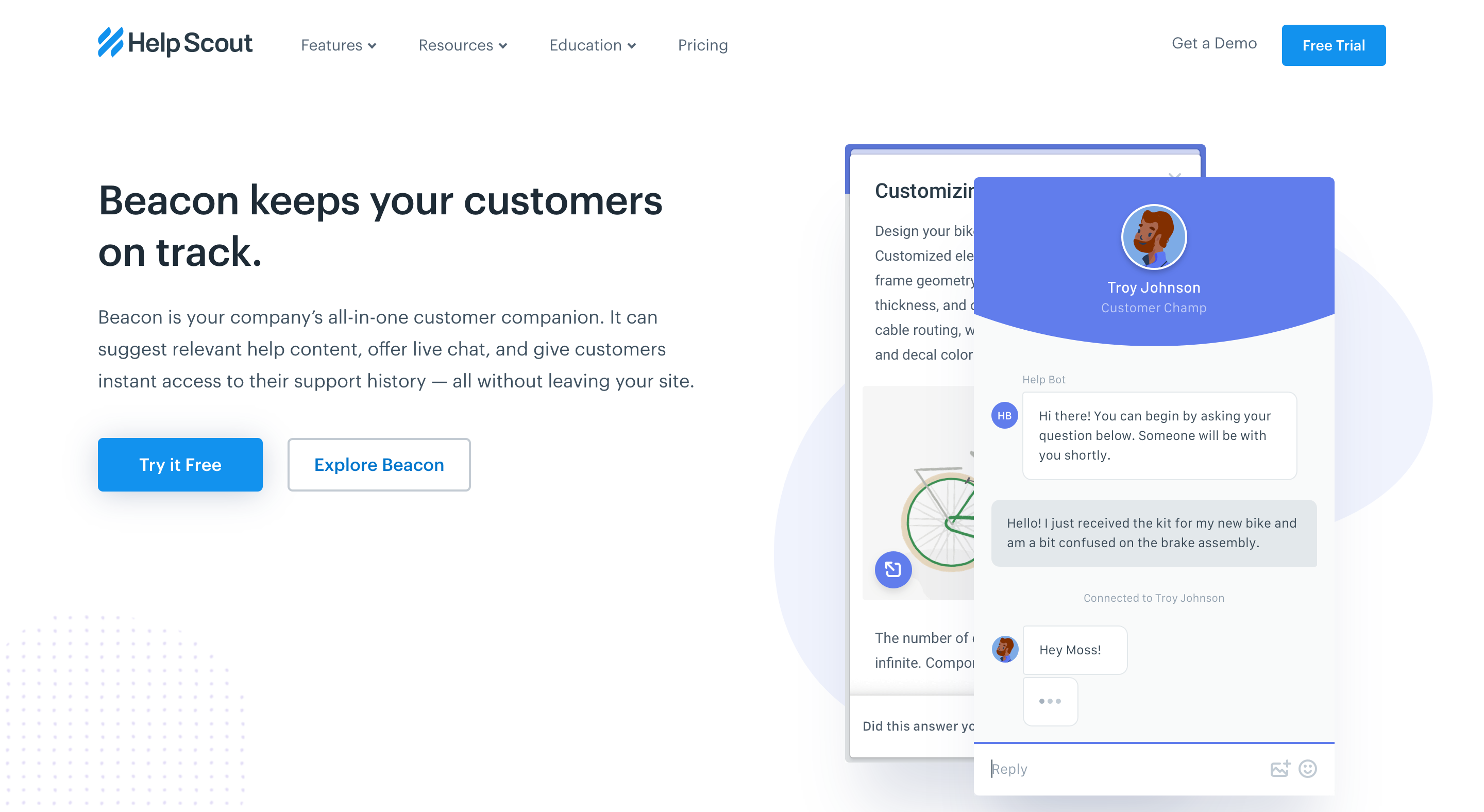 Help Scout has all the basics of a help desk tool as well as extras we love, like Beacon