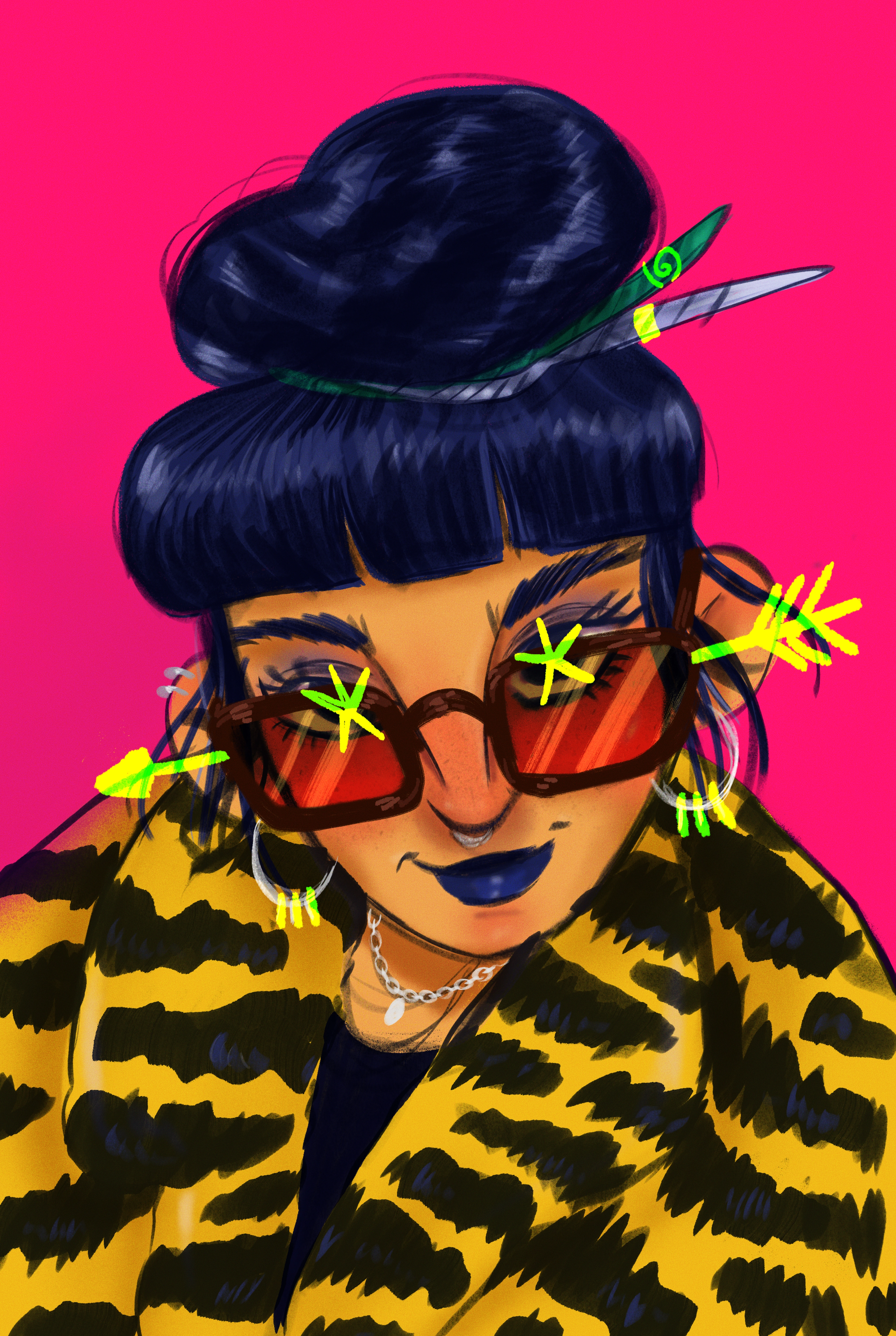 María Macía self-portrait