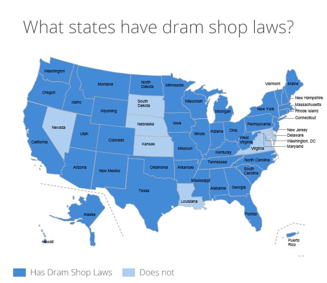 US states with dram shop laws