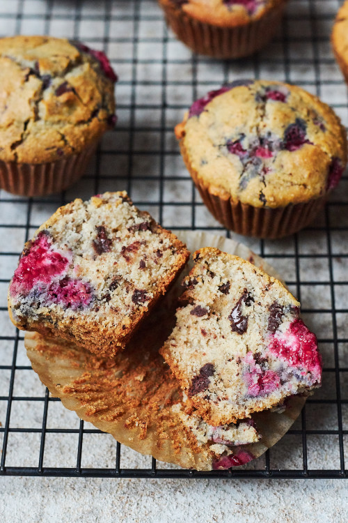Raspberry & Dark Chocolate Muffins