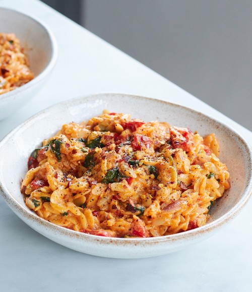 Roasted Red Pepper Orzo