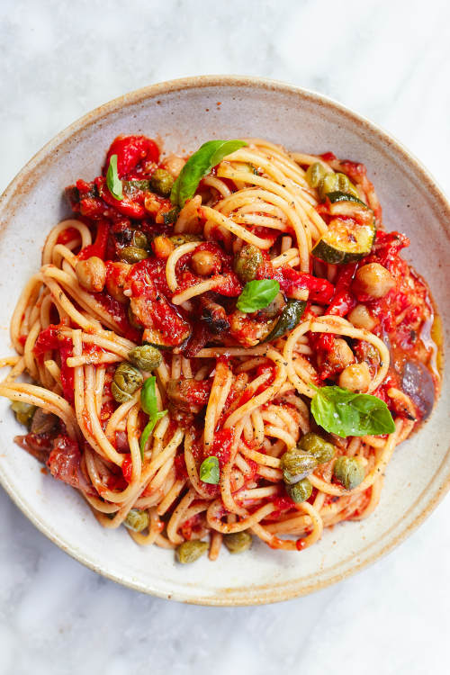 Mediterranean Vegetable Spaghetti