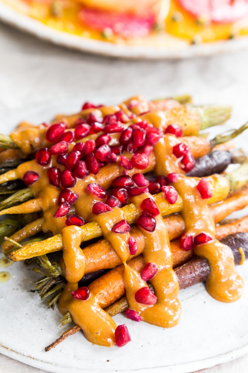 Roasted Heritage Carrots With Spiced Tahini Sauce