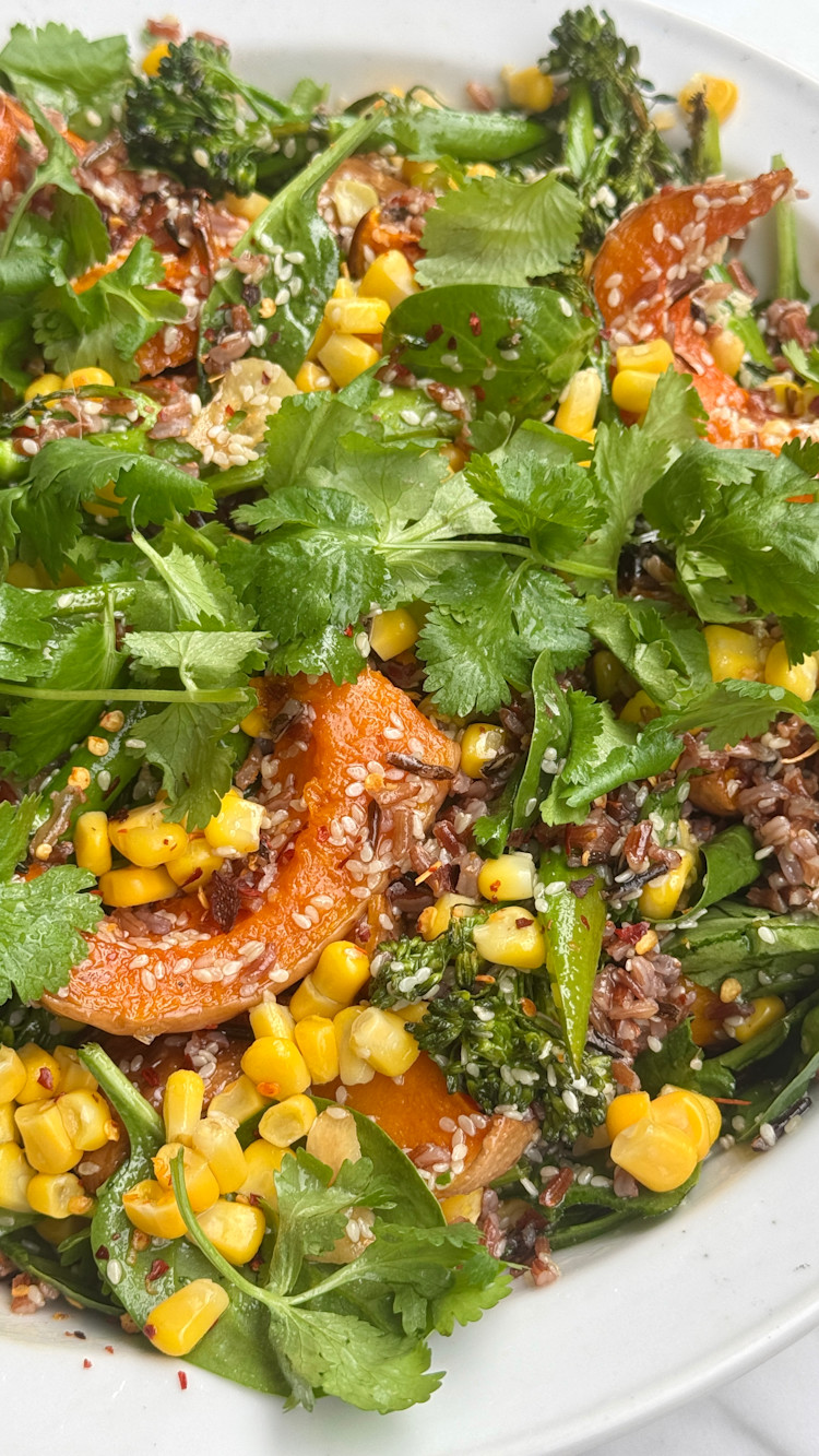 Garlicky Squash Salad