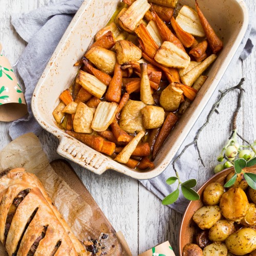 Maple Roasted Parsnips & Carrots